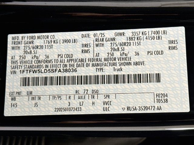 Used 2025 Ford F150 Lariat w/ Equipment Group 501A Mid AWD/4WD image 33