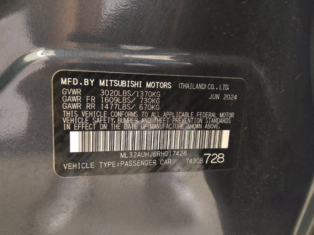 Used 2024 Mitsubishi Mirage ES FWD image 33