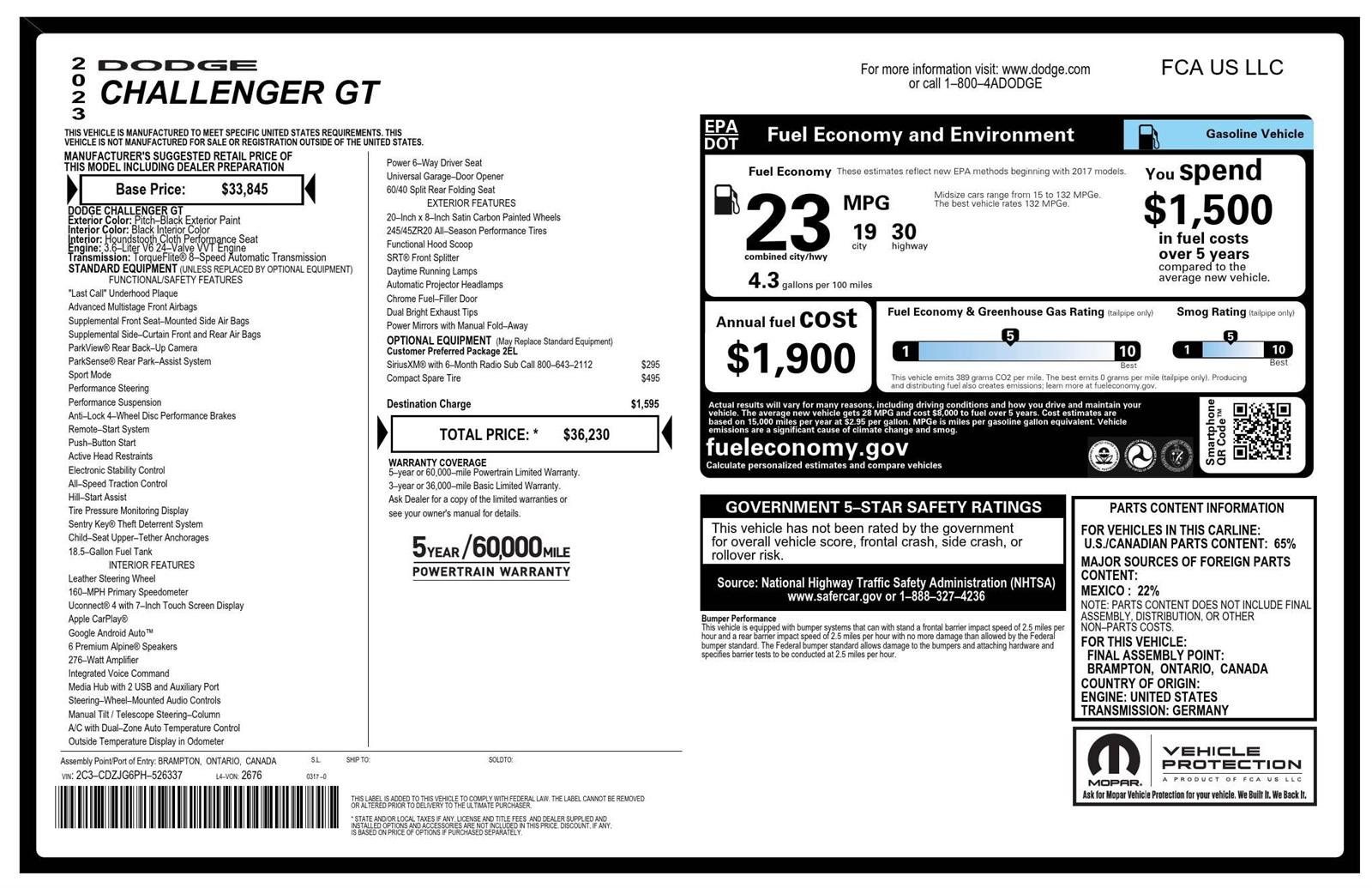 Used 2023 Dodge Challenger GT RWD image 24
