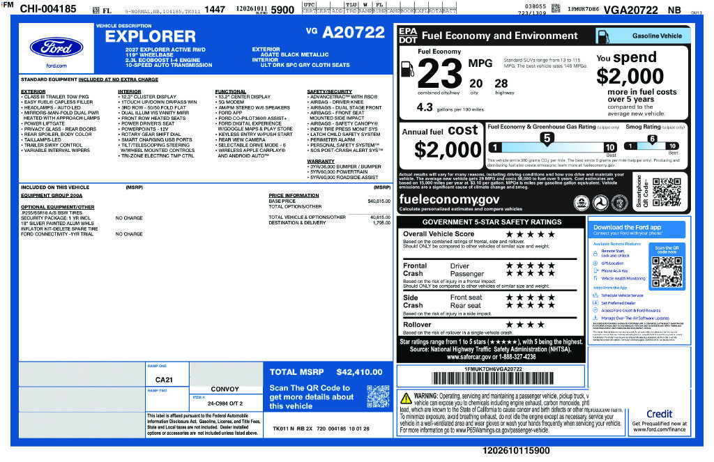 New 2027 Ford Explorer Active RWD image 8