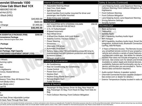 Used 2024 Chevrolet Silverado 1500 Custom w/ LPO, Dark Essentials Package RWD image 12