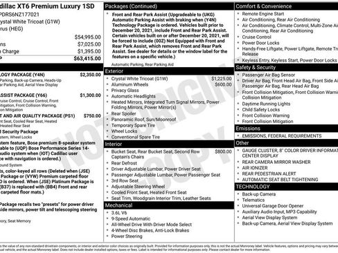 Used 2022 Cadillac XT6 Premium Luxury w/ Technology Package image 53