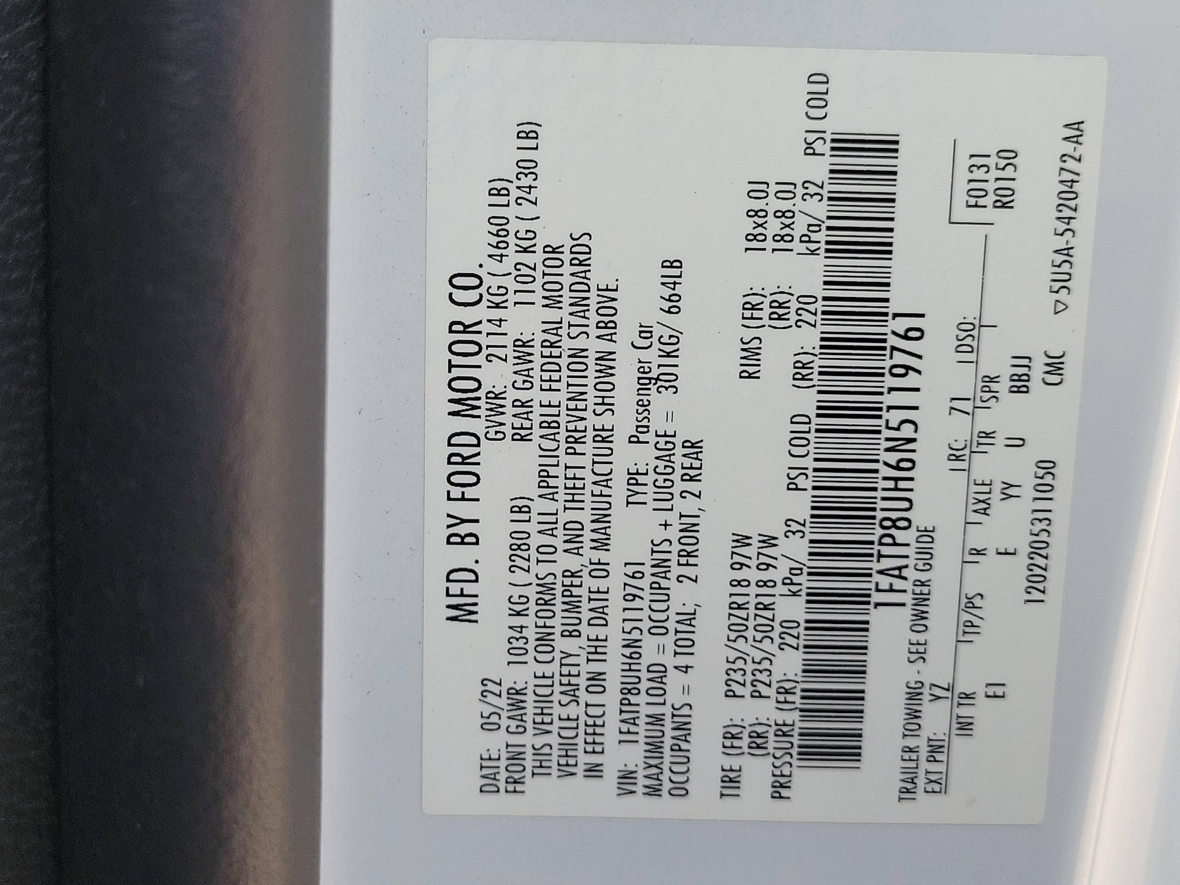 Used 2022 Ford Mustang Premium RWD image 29