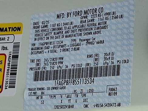 Used 2025 Ford Mustang GT Premium w/ 60th Anniversary Package image 25