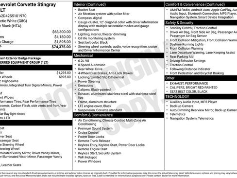 Used 2025 Chevrolet Corvette Stingray Coupe w/ 1LT image 11