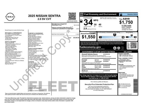 Used 2025 Nissan Sentra SV FWD image 2