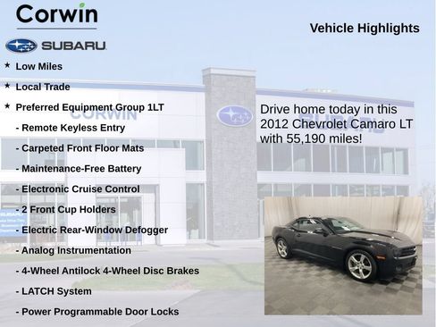 Used 2012 Chevrolet Camaro LT w/ RS Package RWD image 6