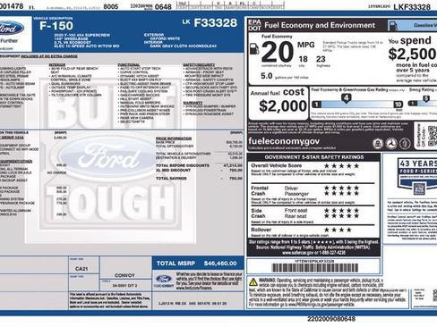 Used 2020 Ford F150 XL w/ Equipment Group 101A Mid AWD/4WD image 3
