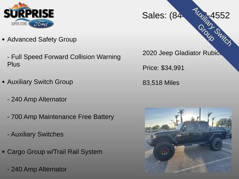 Used 2020 Jeep Gladiator Rubicon AWD/4WD image 21