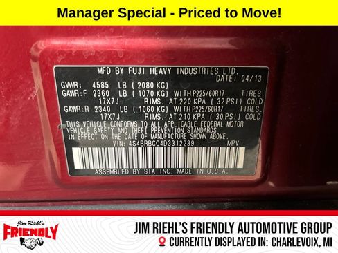 Used 2013 Subaru Outback 2.5i Premium w/ All-Weather Pkg image 26