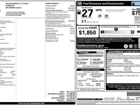 New 2026 Mitsubishi Outlander SE AWD/4WD image 28