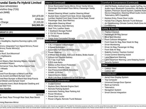 Certified 2023 Hyundai Santa Fe Limited AWD/4WD image 47
