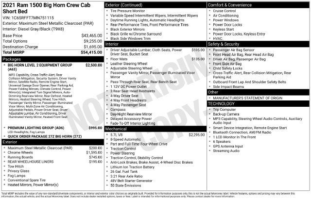 Used 2021 RAM 1500 Big Horn AWD/4WD image 35