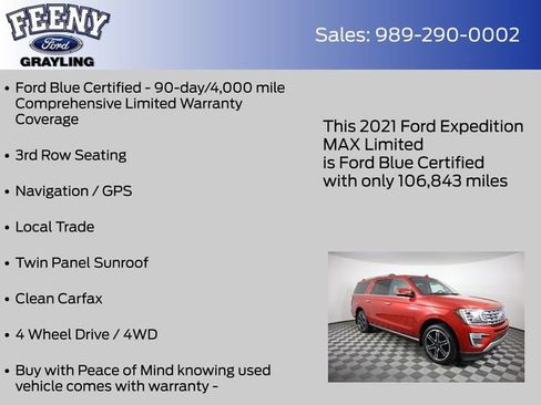 Used 2021 Ford Expedition Max Limited AWD/4WD image 5