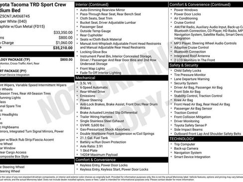 Used 2018 Toyota Tacoma TRD Sport w/ Technology Package image 34