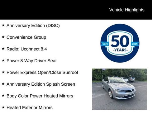 Used 2016 Chrysler 200 Limited w/ Anniversary Edition FWD image 5