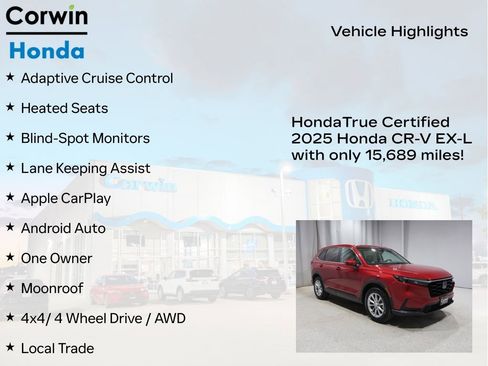 Used 2025 Honda CR-V EX-L image 9