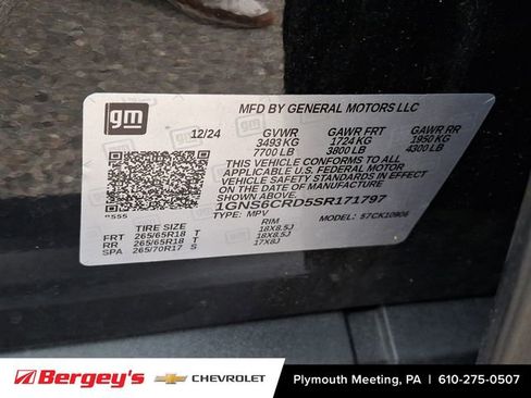Certified 2025 Chevrolet Suburban LT AWD/4WD image 29
