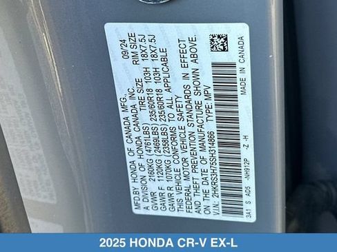 Certified 2025 Honda CR-V EX-L image 32