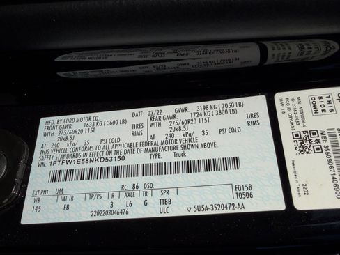 Used 2022 Ford F150 XLT w/ Equipment Group 302A High AWD/4WD image 18
