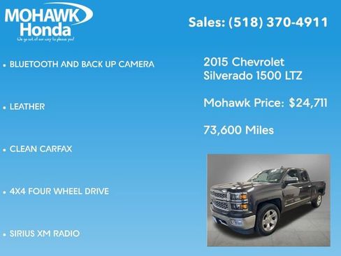 Used 2015 Chevrolet Silverado 1500 LTZ w/ LTZ Plus Package image 7