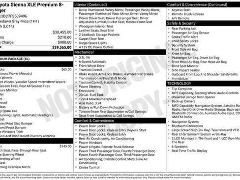Used 2015 Toyota Sienna XLE Premium FWD image 10