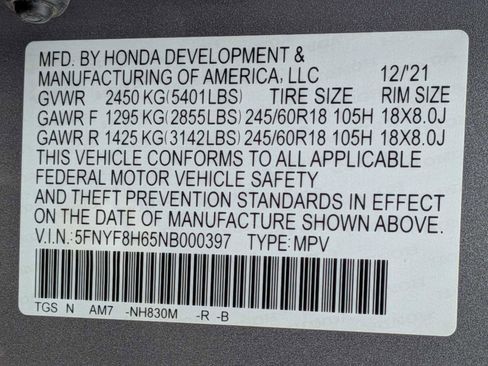Certified 2022 Honda Passport TrailSport image 22