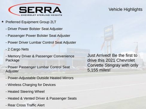 Used 2021 Chevrolet Corvette Stingray Preferred Conv w/ Z51 Performance Package RWD image 3