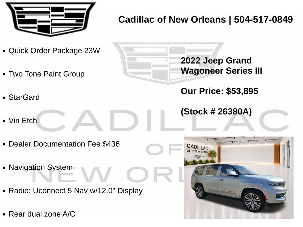 Used 2022 Jeep Grand Wagoneer Series III AWD/4WD image 7