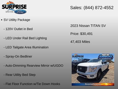 Used 2023 Nissan Titan SV w/ SV Convenience Package RWD image 6