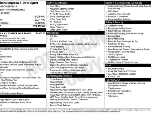 Used 2024 Subaru Impreza 2.0i Sport image 41