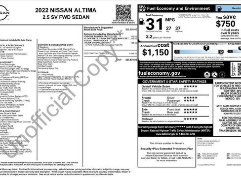 Used 2022 Nissan Altima 2.5 SV FWD image 3