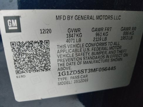 Used 2021 Chevrolet Malibu LT w/ Leather Package FWD image 33