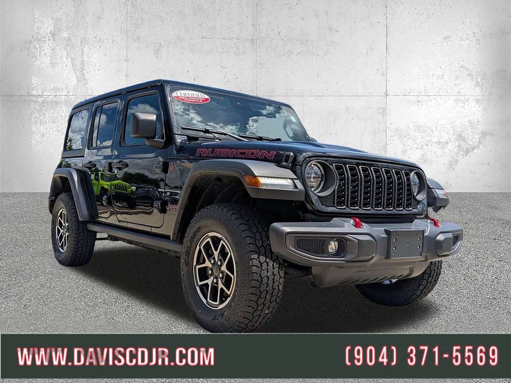 Certified 2024 Jeep Wrangler Unlimited Rubicon AWD/4WD image 1
