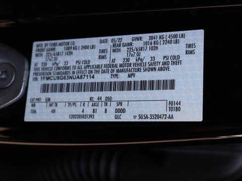 Used 2022 Ford Escape SE w/ Convenience Package image 44