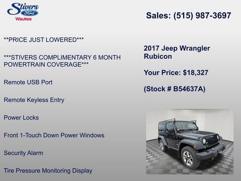 Used 2017 Jeep Wrangler Rubicon w/ Power Convenience Group AWD/4WD image 22