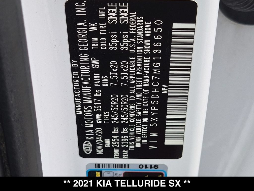Used 2021 Kia Telluride SX w/ SX Prestige Package AWD/4WD image 29