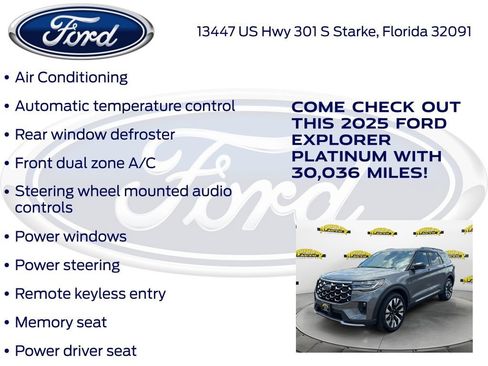 Certified 2025 Ford Explorer Platinum w/ LUX Leather Package AWD/4WD image 27