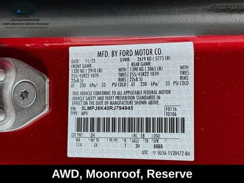 Used 2024 Lincoln Nautilus Reserve w/ Equipment Group 202A image 34