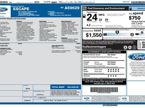 Used 2017 Ford Escape Titanium AWD/4WD image 7