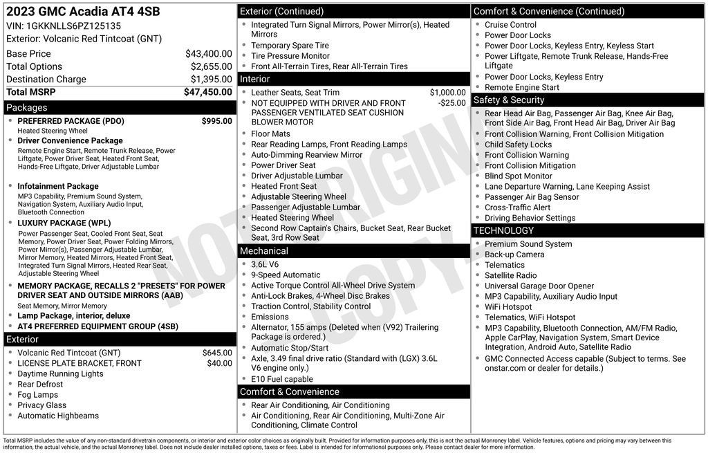 Used 2023 GMC Acadia AT4 w/ Preferred Package AWD/4WD image 25