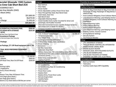 Used 2024 Chevrolet Silverado 1500 Custom Trail Boss w/ LPO, Dark Essentials Package AWD/4WD image 5