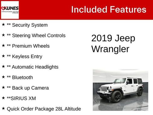 Certified 2019 Jeep Wrangler Unlimited Sport AWD/4WD image 5