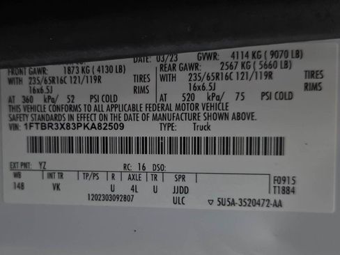 Used 2023 Ford Transit 250 148 High Roof Extended w/ Load Area Protection Package RWD image 34