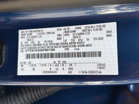 Used 2022 Ford F150 Lariat w/ Equipment Group 502A High AWD/4WD image 29