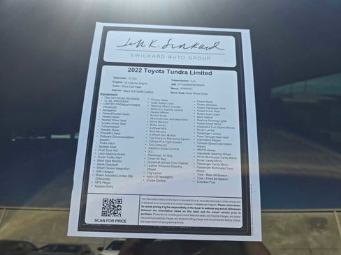 Used 2022 Toyota Tundra Limited w/ TRD Off-Road Package image 19