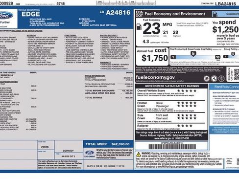 Used 2020 Ford Edge SEL w/ Convenience Package AWD/4WD image 15