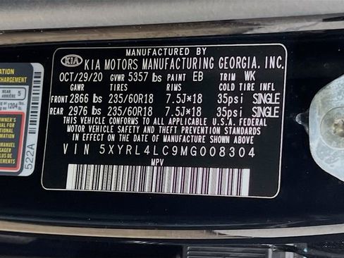 Certified 2021 Kia Sorento S w/ Panoramic Sunroof Package image 34