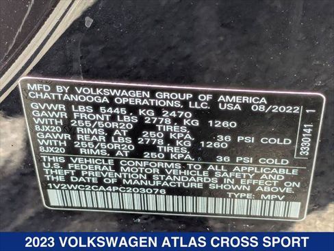 Used 2023 Volkswagen Atlas Cross Sport SE w/ Black Wheel Package FWD image 23