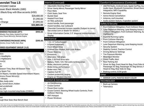 Used 2024 Chevrolet Trax LS w/ LS Convenience Package FWD image 4